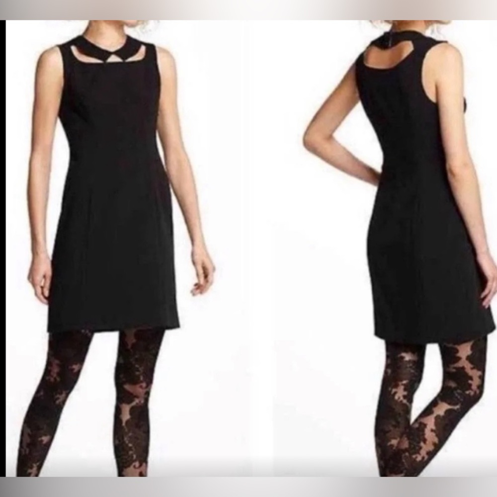 EUC Anthropologie Black Sleeveless Cutout Dress